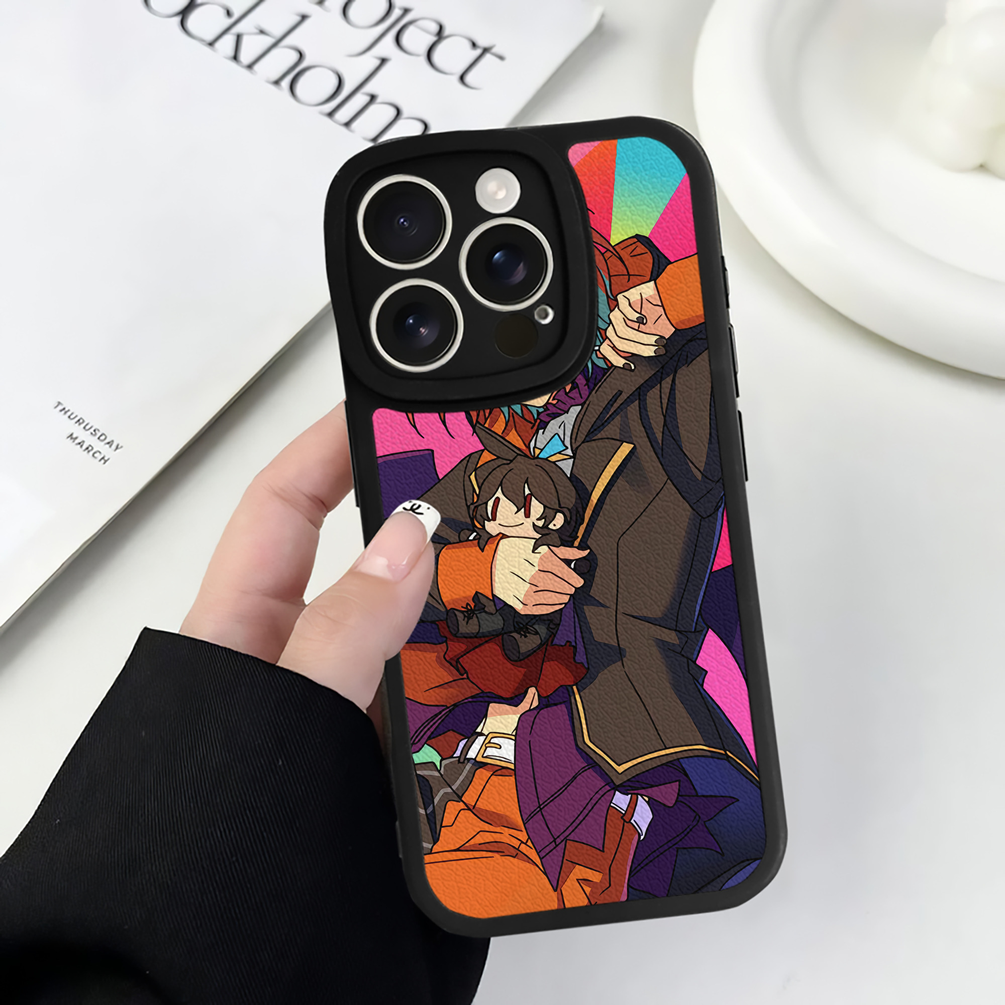 （画像用） あんさんぶるスターズ! Ensemble Stars 【iPhone 16シリーズ対応】シリコンスマホケース（レザー調） 材質：シリコン
